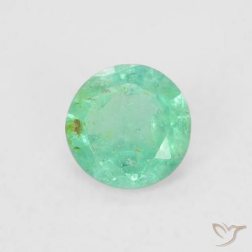 0.14 ct Loose Round Cut Emerald, 3.5 mm From Colombia, Photo A