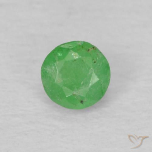 0.15 ct Round Cut Emerald, 3.3 mm From Colombia, Photo A