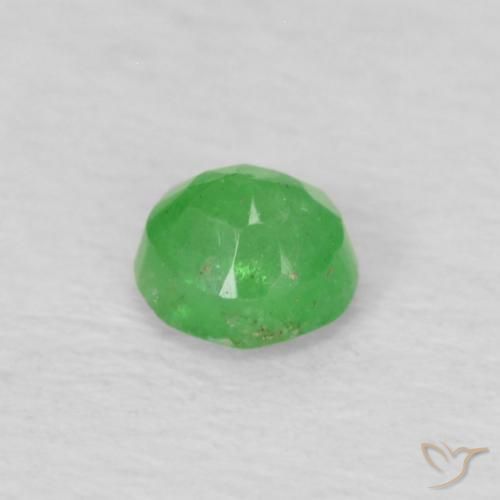 Emerald Gemstone in 3.3 mm Size for Sale, Emerald Stone in Pale Yellowish Green Color