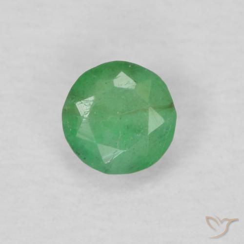 0.16 ct Round Cut Emerald, 3.3 mm From Colombia, Photo A