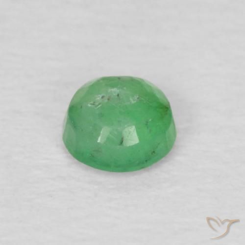 Emerald Gemstone in 3.3 mm Size for Sale, Emerald Stone in Yellowish Green Color