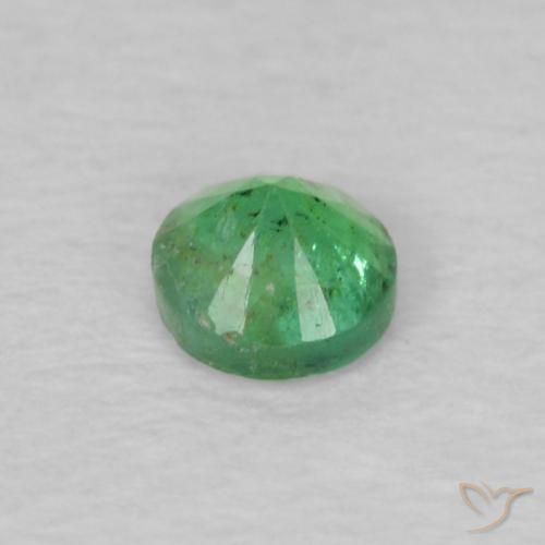 Emerald Gemstone in 3.2 mm Size for Sale, Emerald Stone in Light Green Color