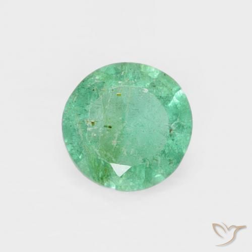 0.28 ct Round Cut Emerald, 4.4 mm From Colombia, Photo A