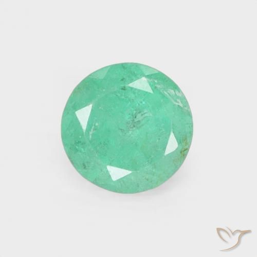 0.25 ct Round Cut Emerald, 4 mm From Colombia, Photo A