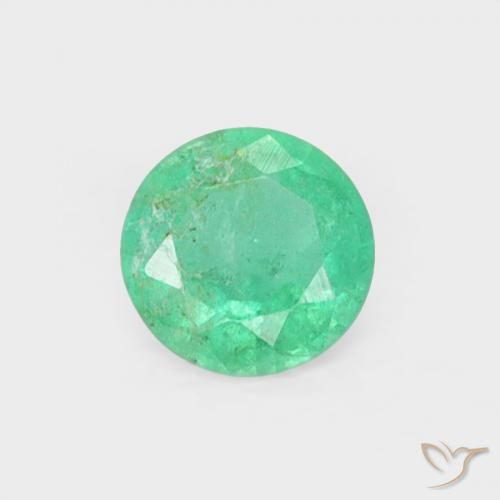0.12 ct Round Cut Emerald, 3.6 mm From Colombia, Photo A