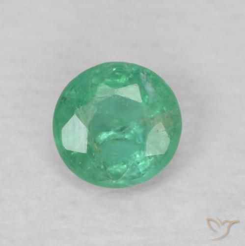 0.15 ct Round Cut Emerald, 3.5 mm From Colombia, Photo A