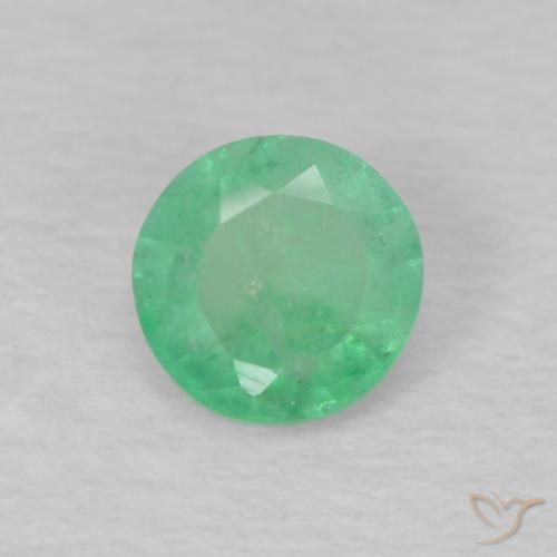 0.24 ct Round Cut Emerald, 4.1 mm From Colombia, Photo A