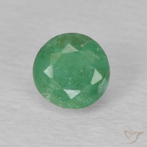 0.23 ct Round Cut Emerald, 3.5 mm From Colombia, Photo A