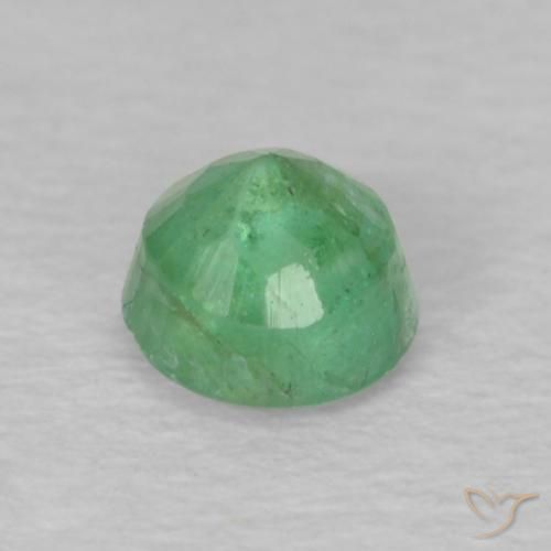Emerald Gemstone in 3.5 mm (calibrated) Size for Sale, Emerald Stone in Light Green Color