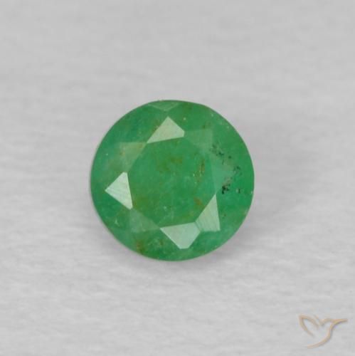 0.12 ct Round Cut Emerald, 3.1 mm From Colombia, Photo A