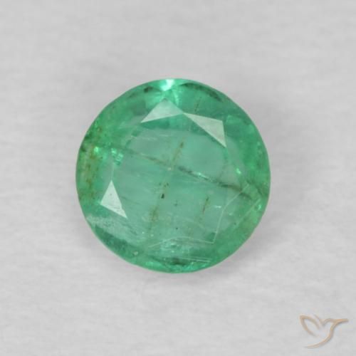 0.16 ct Round Cut Emerald, 3.6 mm From Colombia, Photo A