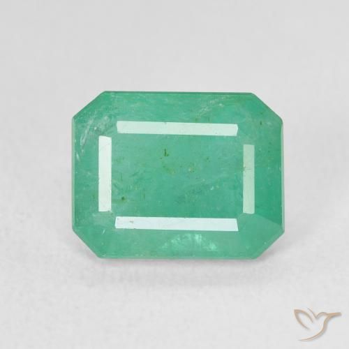 3.11ct Natural Cool Green Emerald, Emerald Cut, SI