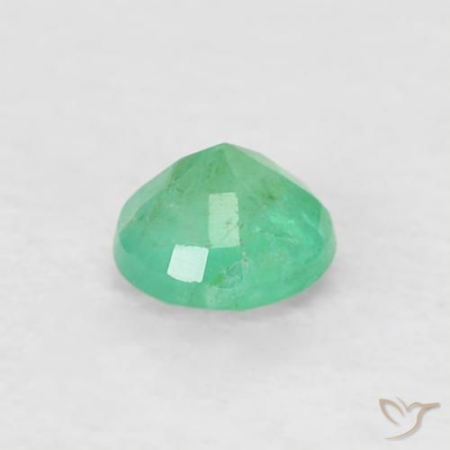 Emerald Gemstone in 3.5 mm (calibrated) Size for Sale, Emerald Stone in Mint Green Color