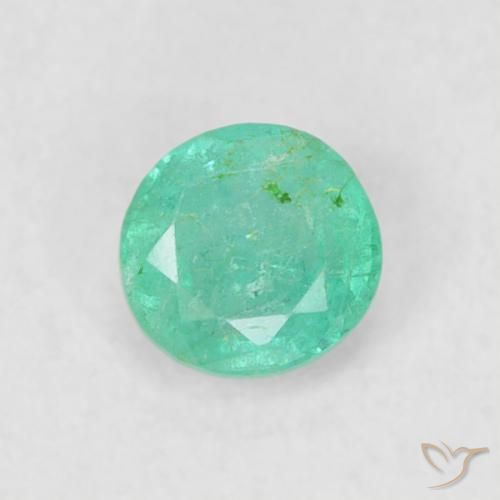 0.18ct Natural Light Green Emerald, Round, SI