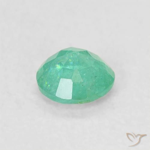 Emerald Gemstone in 3.7 mm Size for Sale, Emerald Stone in Light Green Color