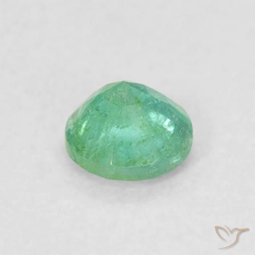 Emerald Gemstone in 3.5 mm (calibrated) Size for Sale, Emerald Stone in Intense Mint Green Color