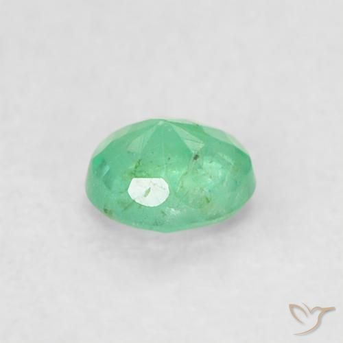 Emerald Gemstone in 3.5 mm (calibrated) Size for Sale, Emerald Stone in Mint Green Color