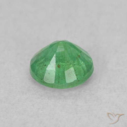 Emerald Gemstone in 3.5 mm (calibrated) Size for Sale, Emerald Stone in Light Green Color