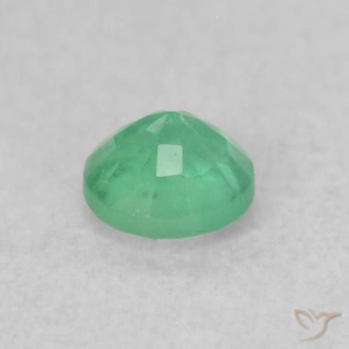 Emerald Gemstone in 3.5 mm (calibrated) Size for Sale, Emerald Stone in Light Green Color