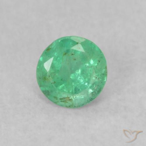 0.16ct Natural Bright Green Emerald, Round, SI