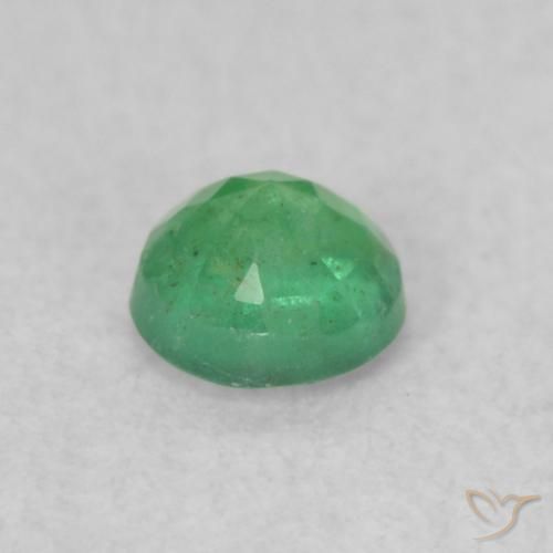 Emerald Gemstone in 3.5 mm (calibrated) Size for Sale, Emerald Stone in Light Green Color