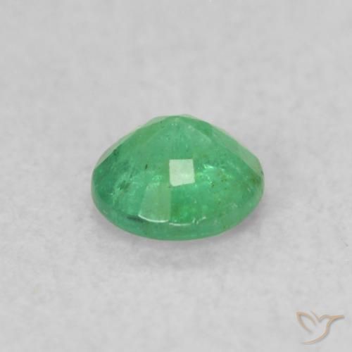 Emerald Gemstone in 3.5 mm (calibrated) Size for Sale, Emerald Stone in Light Green Color