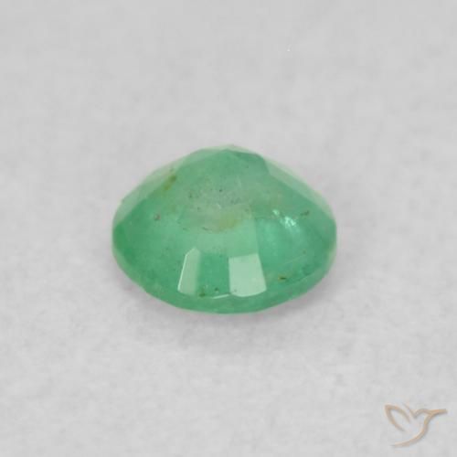 Emerald Gemstone in 3.5 mm (calibrated) Size for Sale, Emerald Stone in Light Green Color