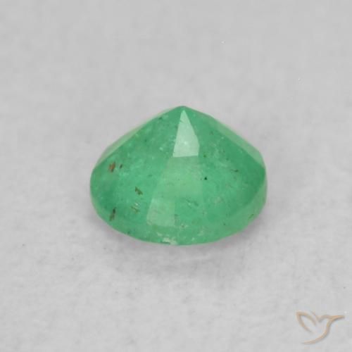 Emerald Gemstone in 3.5 mm (calibrated) Size for Sale, Emerald Stone in Intense Green Color