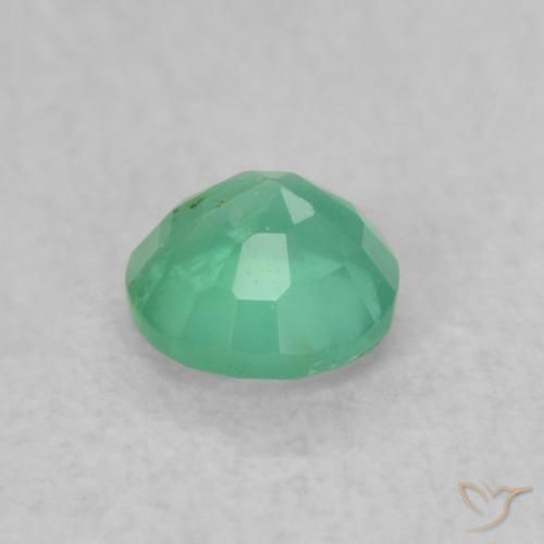 Emerald Gemstone in 3.5 mm (calibrated) Size for Sale, Emerald Stone in Deep Fern Green Color