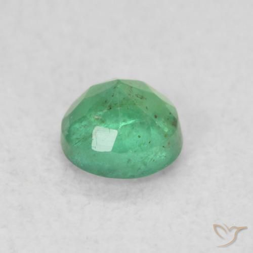 Emerald Gemstone in 3.5 mm (calibrated) Size for Sale, Emerald Stone in Light Cool Green Color