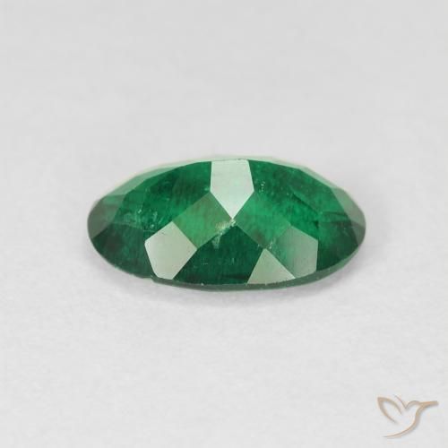 Emerald Gemstone in 10 x 7 mm (calibrated) Size for Sale, Emerald Stone in Deep Green Color
