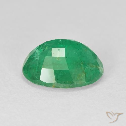 Emerald Gemstone in 12 x 8.9 mm Size for Sale, Emerald Stone in Warm Green Color