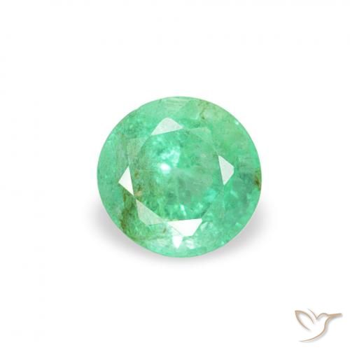 0.16ct Natural Bright Green Emerald, Round, SI