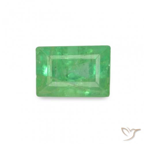 3.60 ctw Green Emerald Gemstones, Emerald Gems in Baguette Facet Shape for Sale.