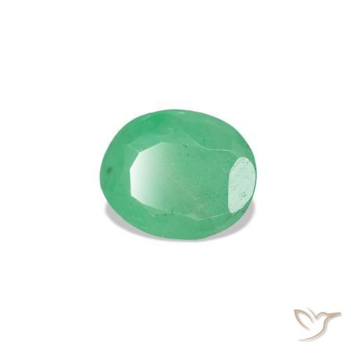 9.86 ctw Green Emerald Stones, Natural Emerald in Oval Facet Shape for Sale