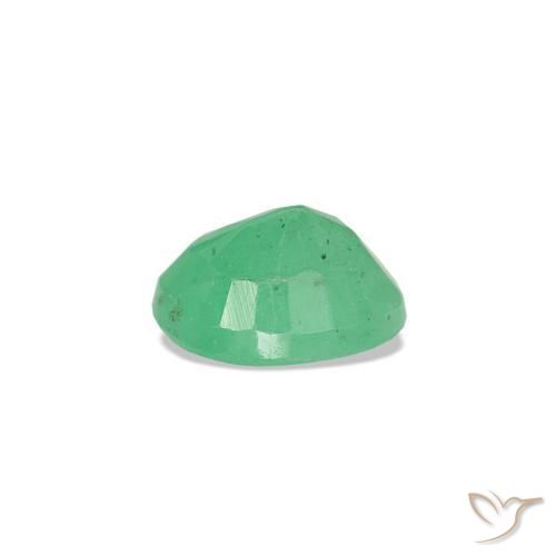 Emerald Gemstones in 5 x 4 mm (calibrated) Size for Sale, Emerald Stones in Medium Light-Green Color