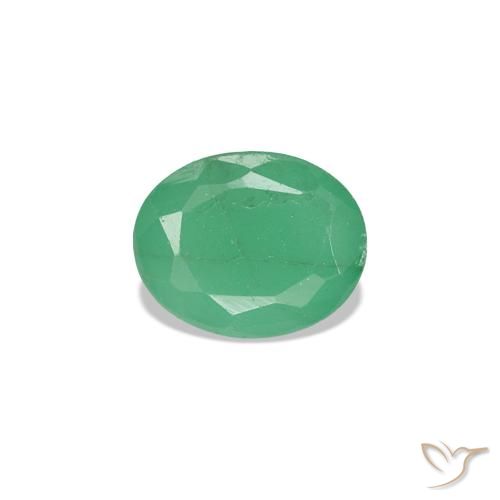 8.03 ctw Green Emerald Gemstones, Emerald Gems in Oval Facet Shape for Sale.