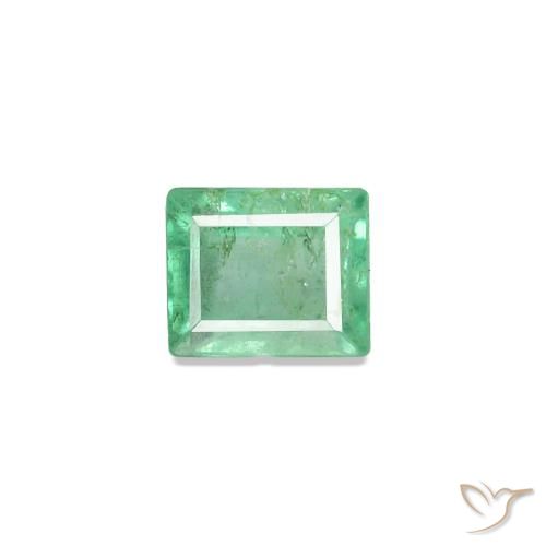 1.19 ctw Green Emerald Gemstones, Emerald Gems in Baguette Facet Shape for Sale.