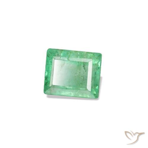 1.19 ctw Green Emerald Stones, Natural Emerald in Baguette Facet Shape for Sale