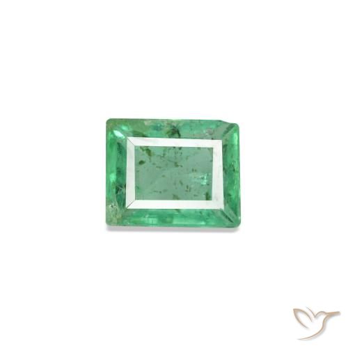 1.31 ctw Green Emerald Gemstones, Emerald Gems in Baguette Facet Shape for Sale.
