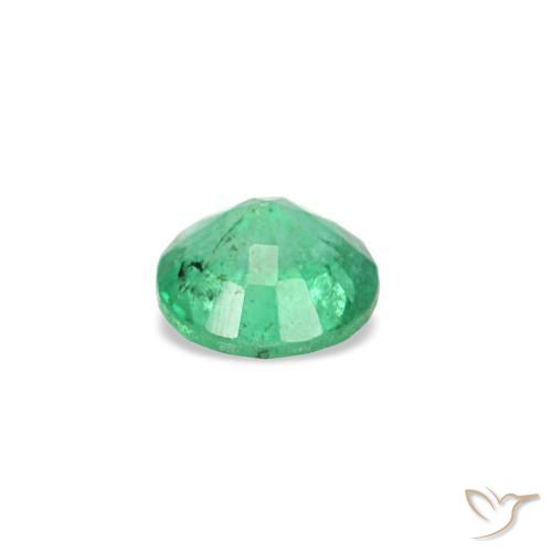 Emerald Gemstone in 3.5 mm (calibrated) Size for Sale, Emerald Stone in Medium Light-Green Color