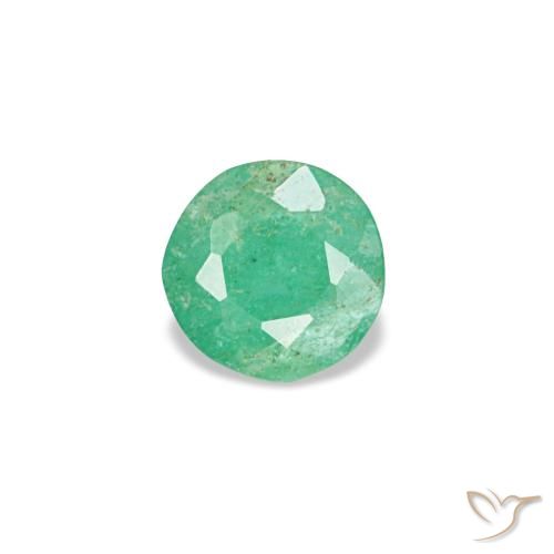 0.16ct Green Emerald, Round, VS-SI