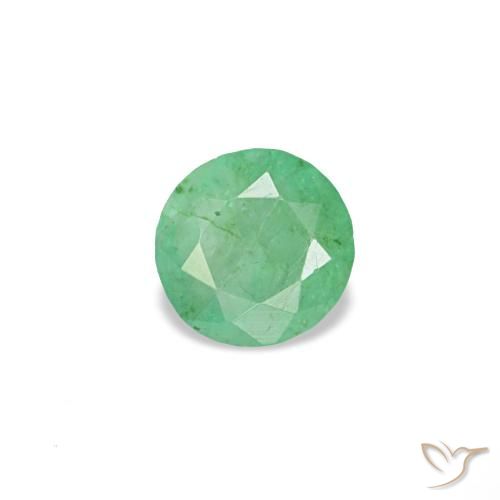 0.18ct Green Emerald, Round, VS-SI