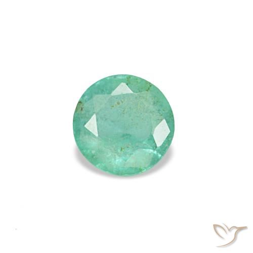 0.16ct Green Emerald, Round, VS-SI