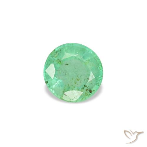 0.19ct Green Emerald, Round, VS-SI