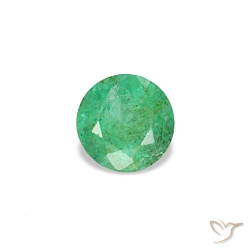 0.16ct Green Emerald, Round, VS-SI
