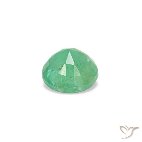 Emerald Gemstone in 3.5 mm (calibrated) Size for Sale, Emerald Stone in Deep Fern Green Color