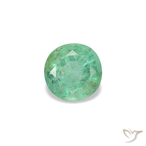 0.19ct Green Emerald, Round, VS-SI