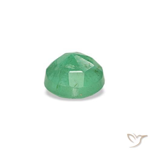 Emerald Gemstone in 3.5 mm (calibrated) Size for Sale, Emerald Stone in Light Basil Green Color
