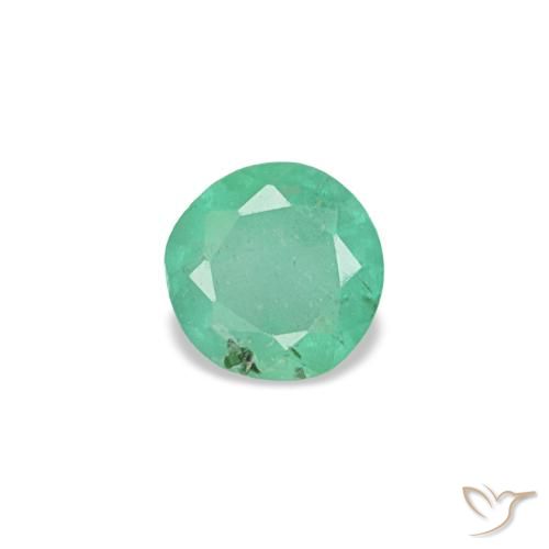 0.17ct Green Emerald, Round, VS-SI